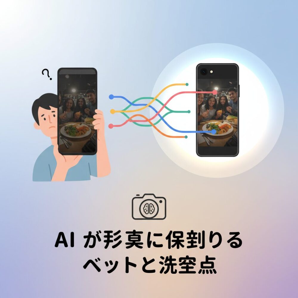 AIが写真に介入するメリットと注意点 のイメージ