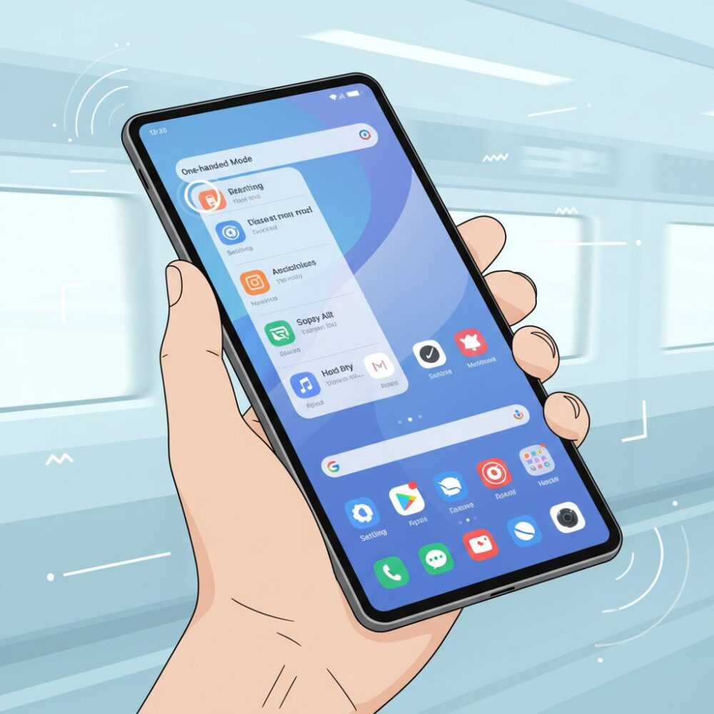 One UIの機能で片手操作はどこまで楽になるか のイメージ