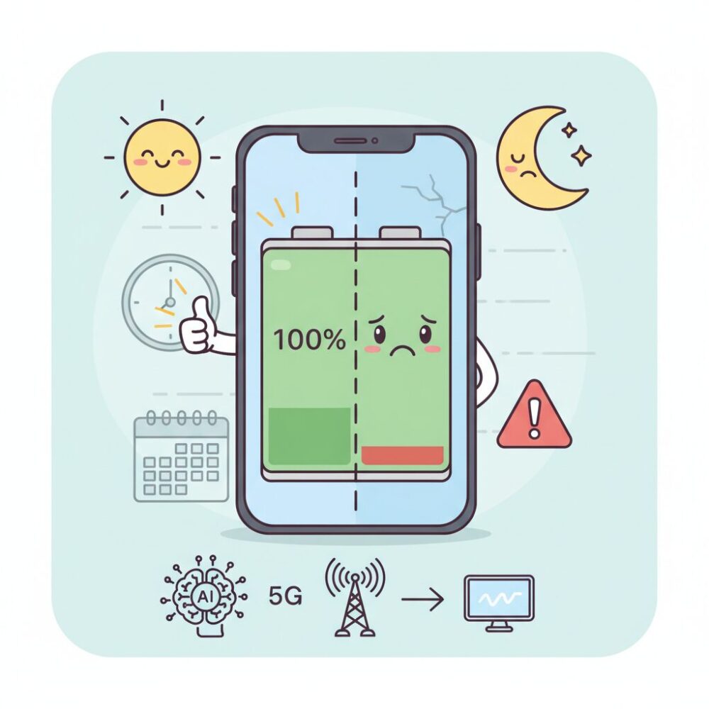 バッテリー劣化の仕組みとiPhone 15の現実的な寿命 のイメージ