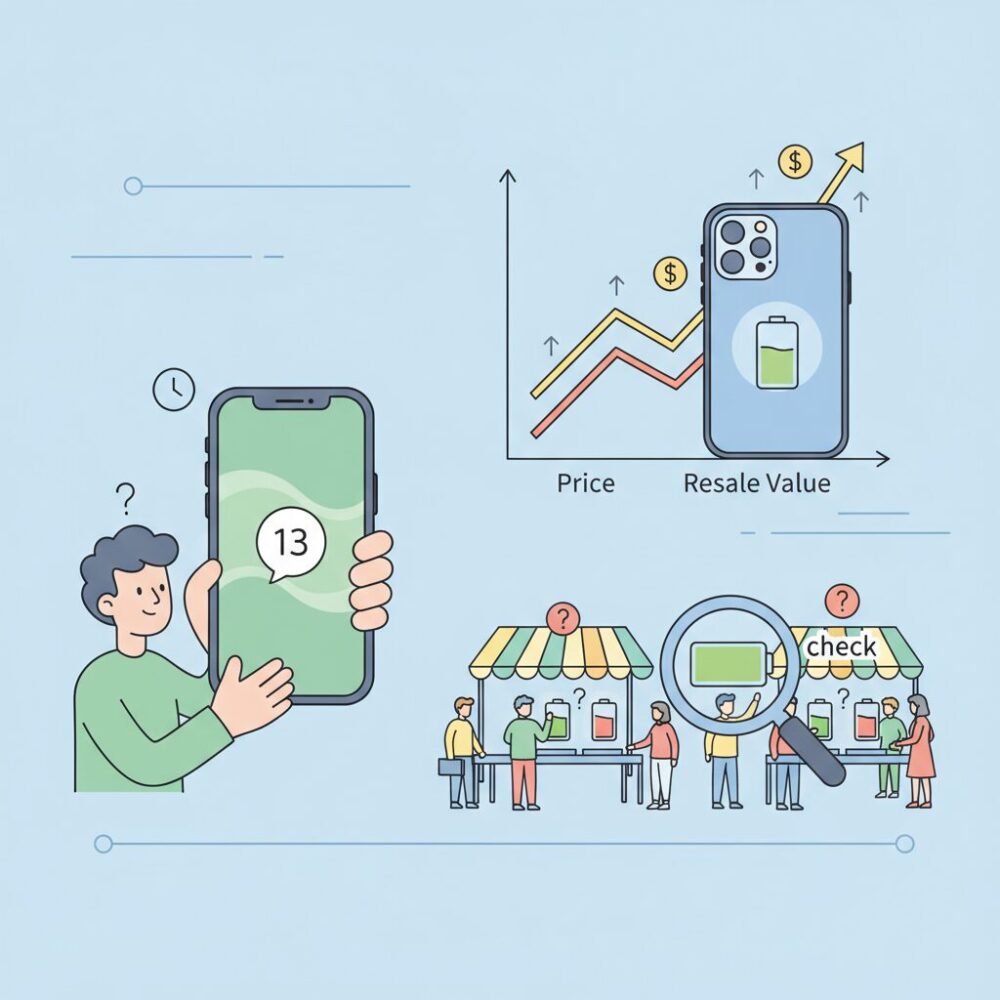 中古市場でのiPhone 13の価格動向とリセールバリュー のイメージ