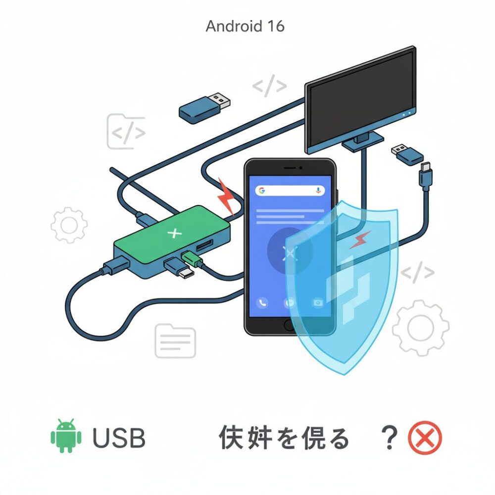 Android 16で変わったUSBの常識と『故障に見える』挙動 のイメージ
