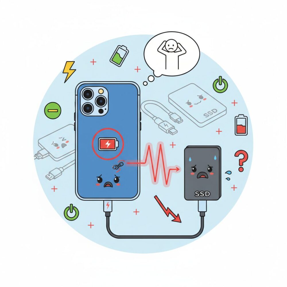 SSDごとに違う消費電力の特徴を知ろう のイメージ
