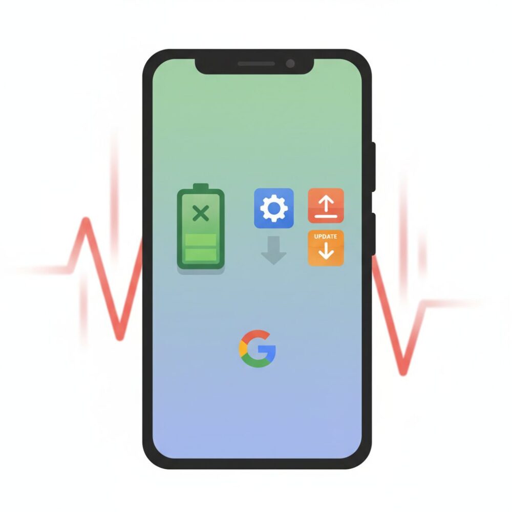 OSアップデートやアプリ更新が引き起こす電池消費の変化 のイメージ