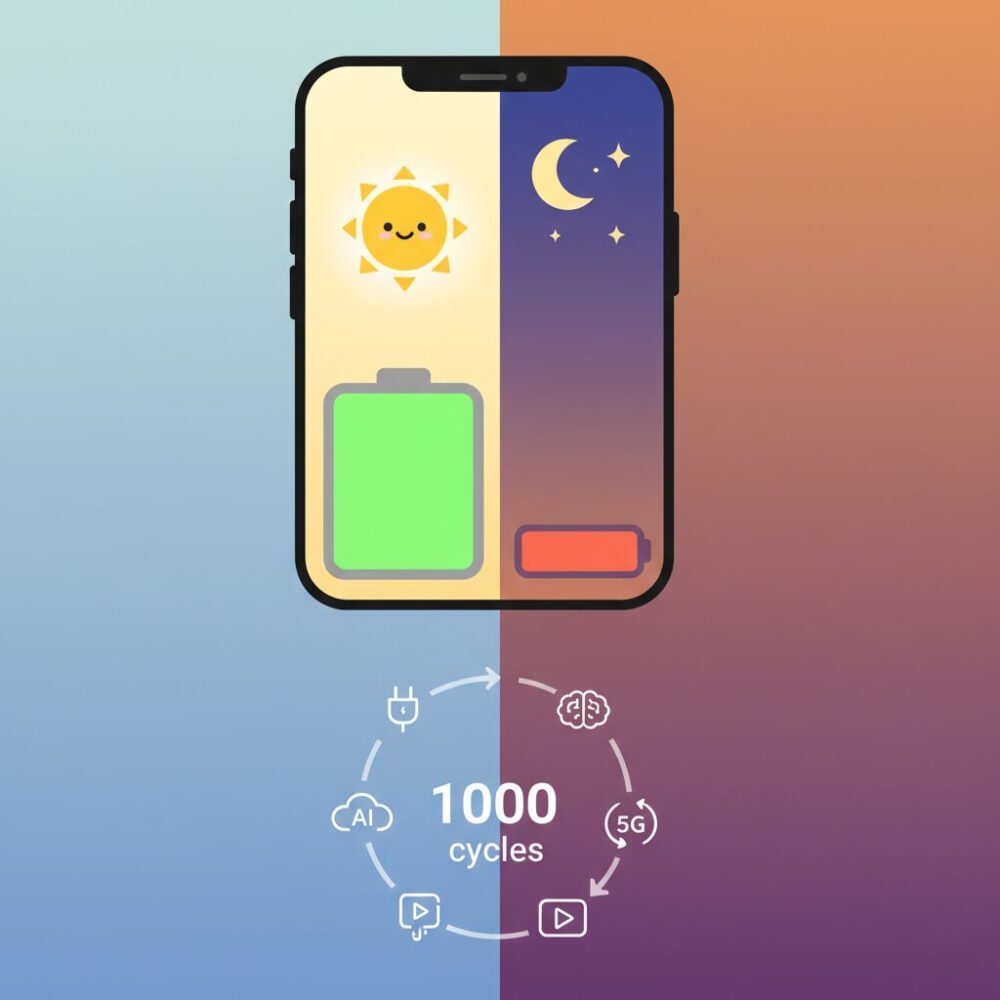 iPhone 15のバッテリー寿命の現実と“1000回サイクル”の真実 のイメージ