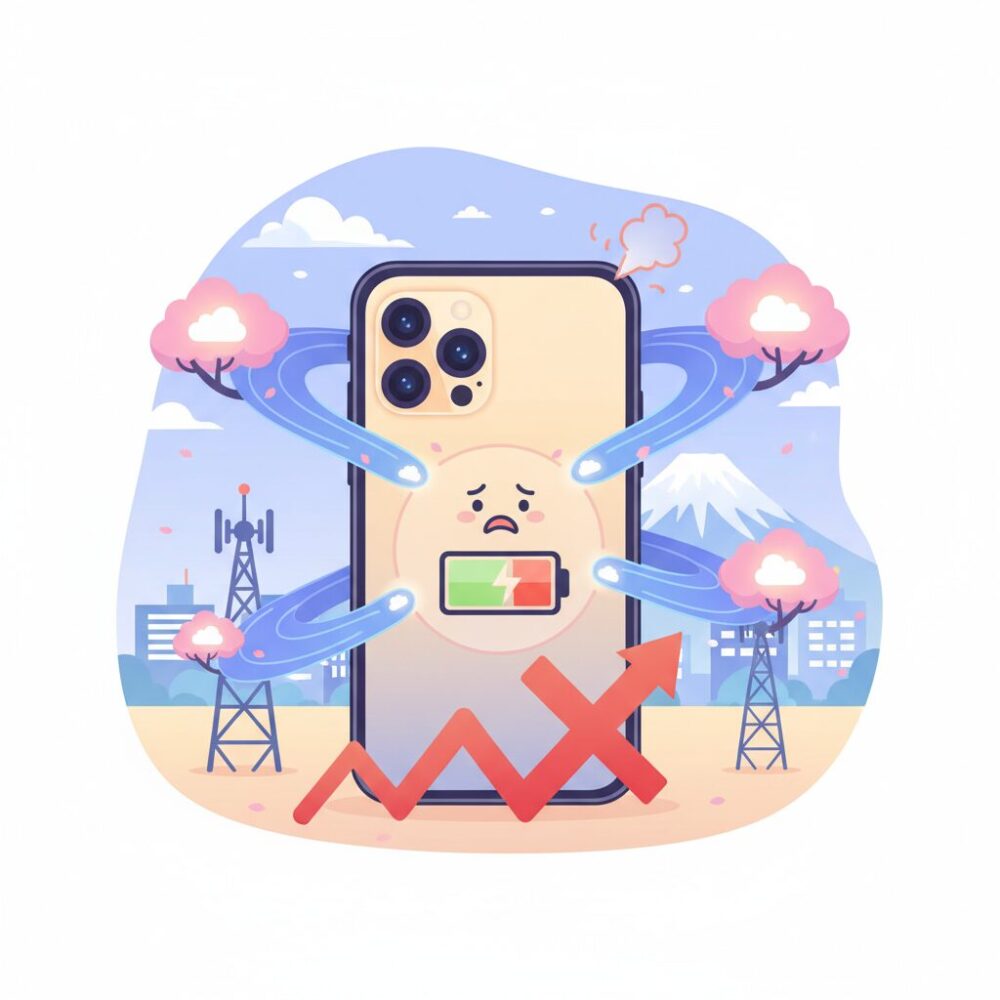 日本の5G環境がバッテリー消費を悪化させる理由 のイメージ