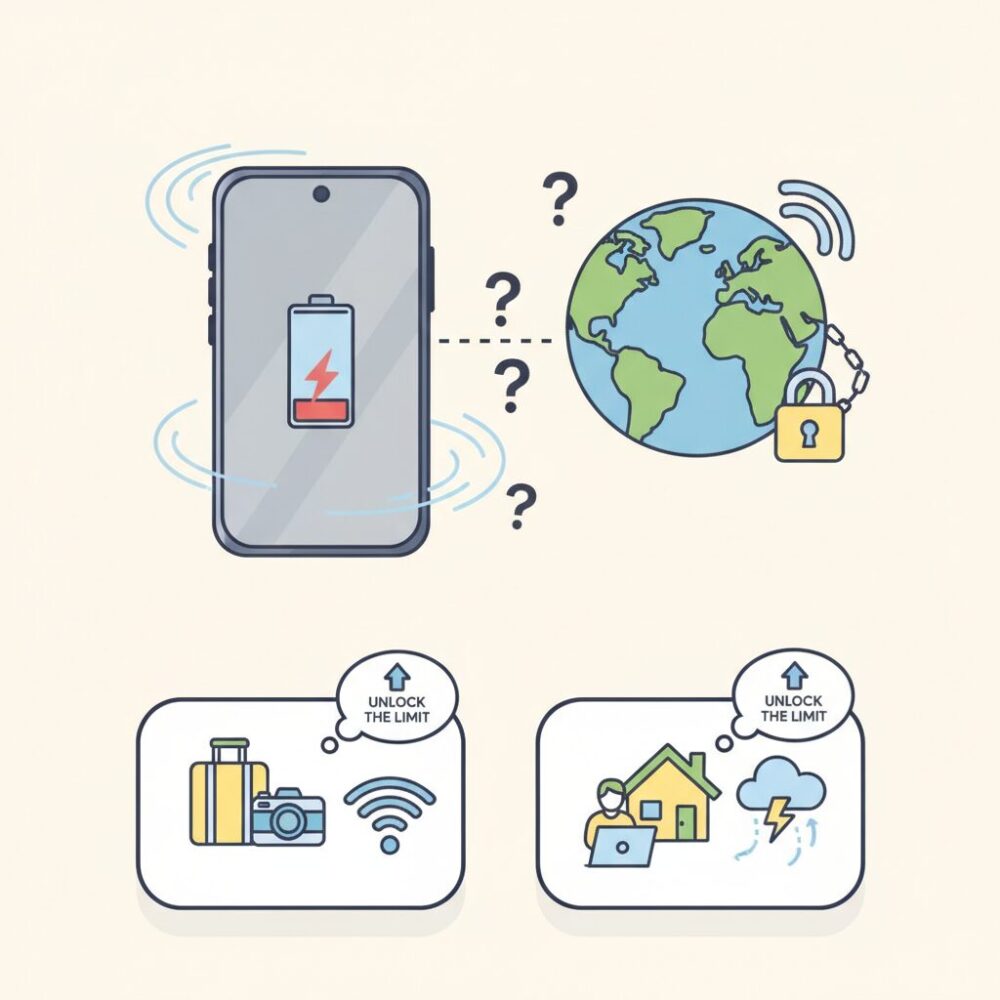 海外・国内で失敗しないデータ通信の考え方 のイメージ