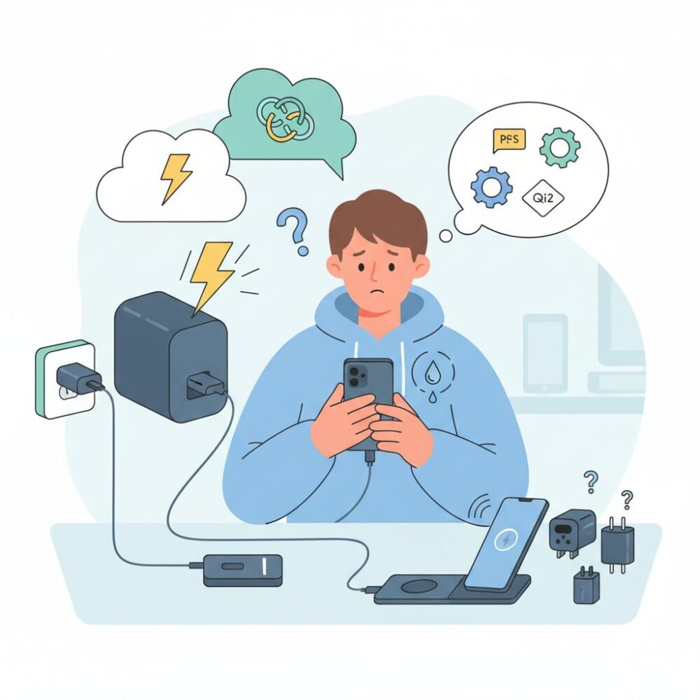 高出力充電器でも速くならないケースとは のイメージ