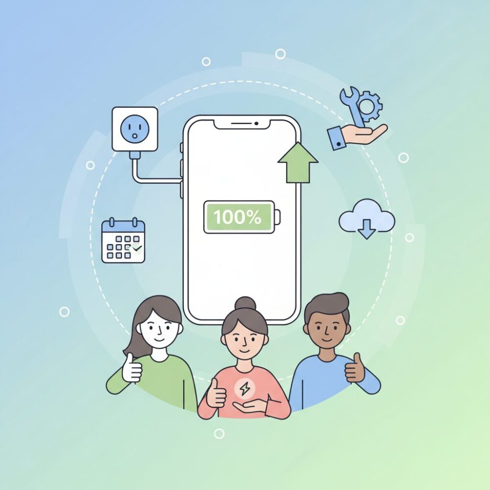 100%充電でも劣化を抑えている人の共通点 のイメージ