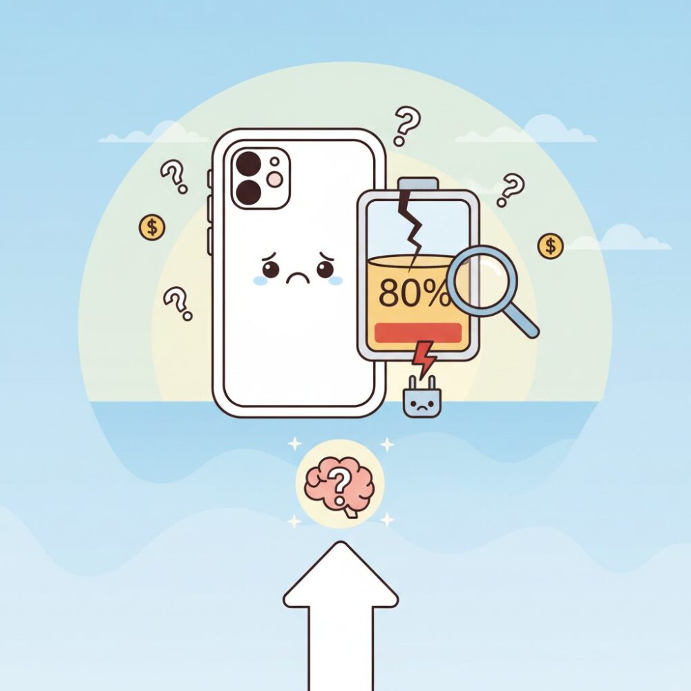 バッテリー最大容量とは何を示す数値なのか のイメージ