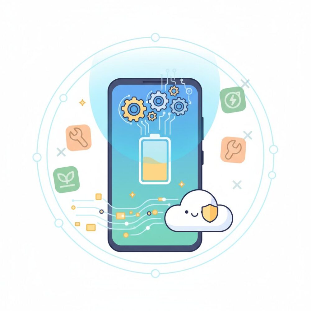 Androidが自動で行う最新バッテリー管理の仕組み のイメージ