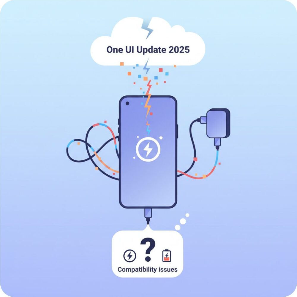 なぜ充電が不安定になる？One UIアップデートと相性問題 のイメージ