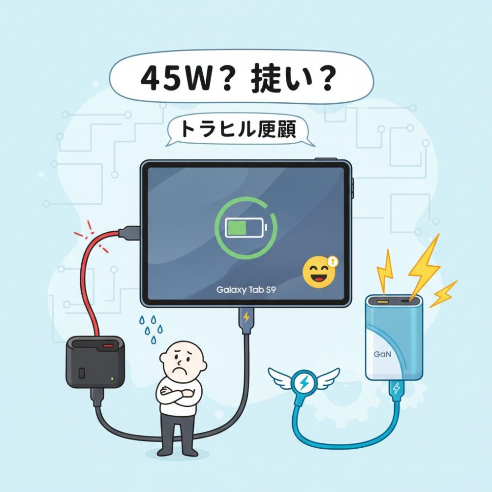 45W対応なのに遅い？よくある充電トラブルの原因 のイメージ