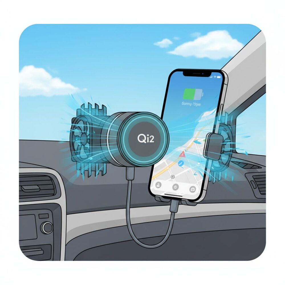 Qi2規格とは何か｜位置ズレと発熱を防ぐ仕組み のイメージ