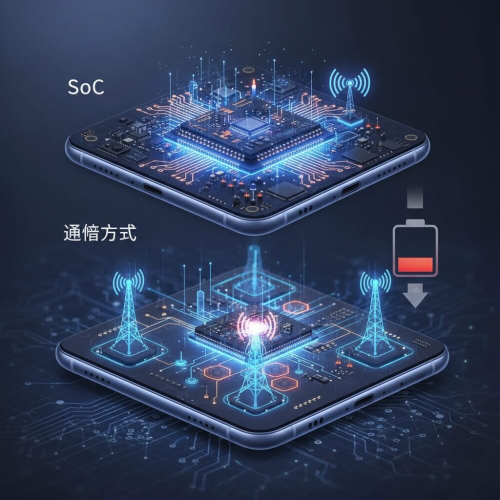 バッテリー消耗の正体はSoCと通信方式にあった のイメージ