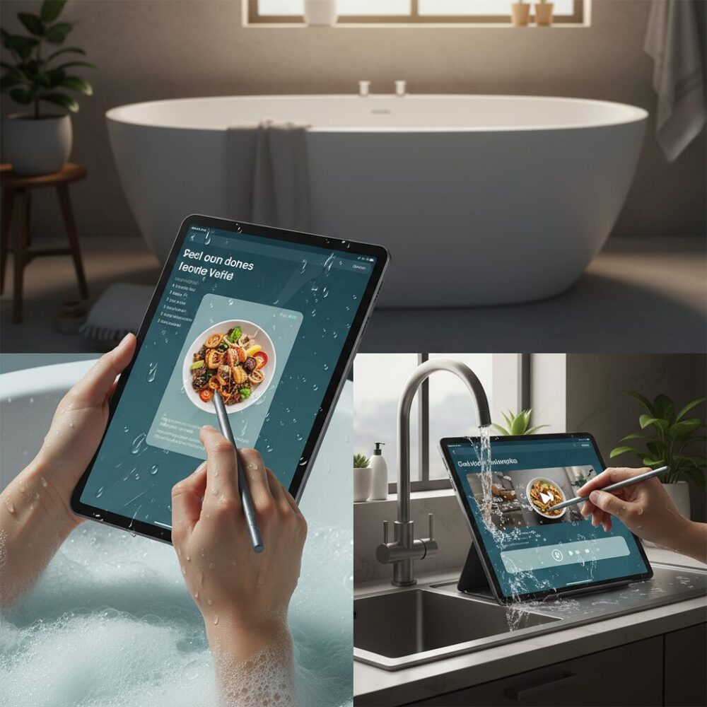 水に濡れても操作できる理由とSペンの強み のイメージ