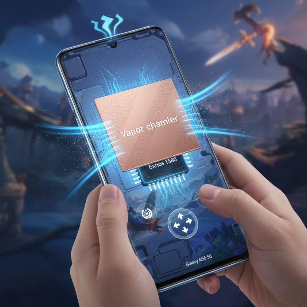 大型ベイパーチャンバーがもたらす冷却性能 のイメージ