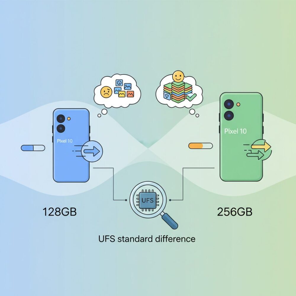 128GBと256GBで何が違う？速度を左右するUFS規格の差 のイメージ