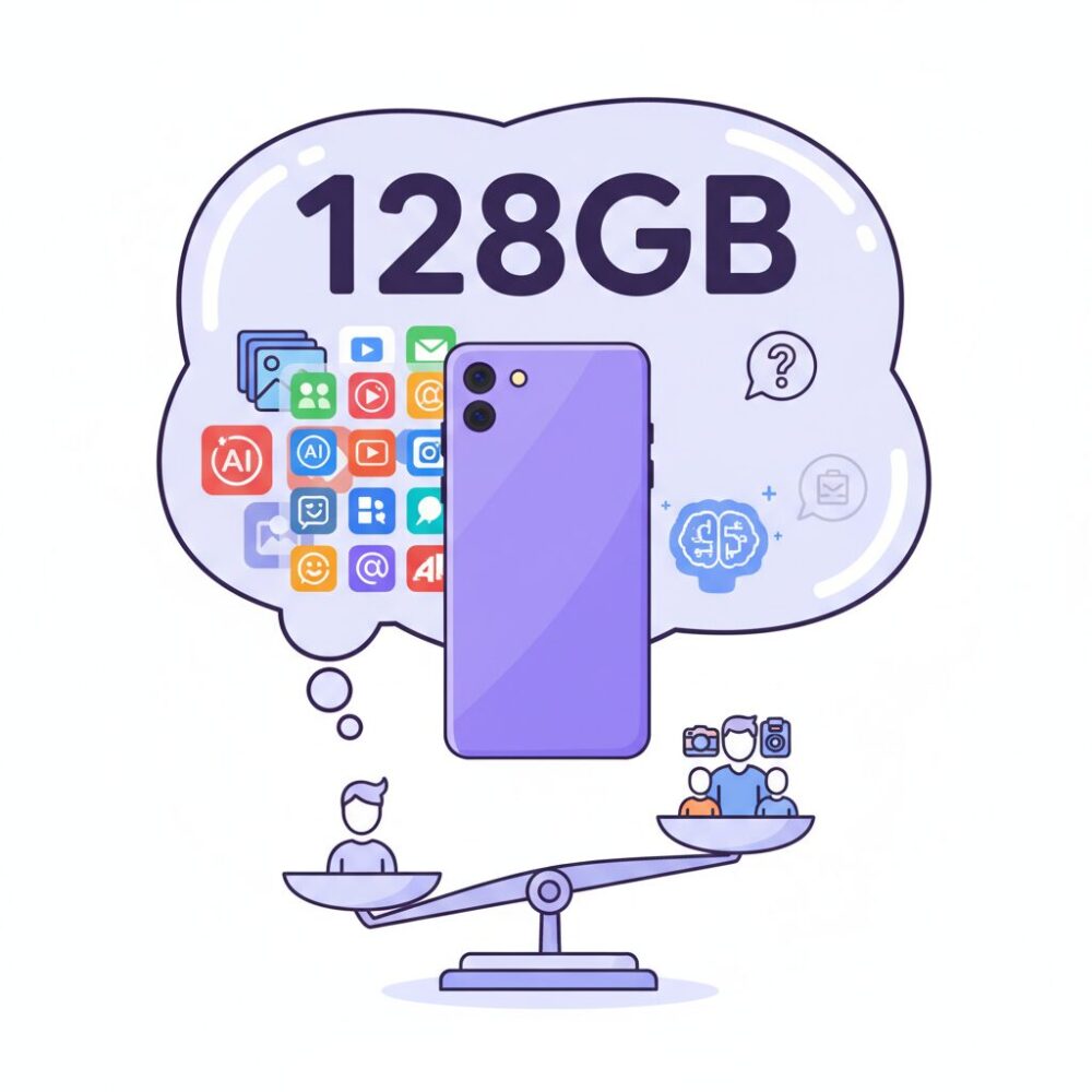 128GBは実際どれくらい使えるのか のイメージ