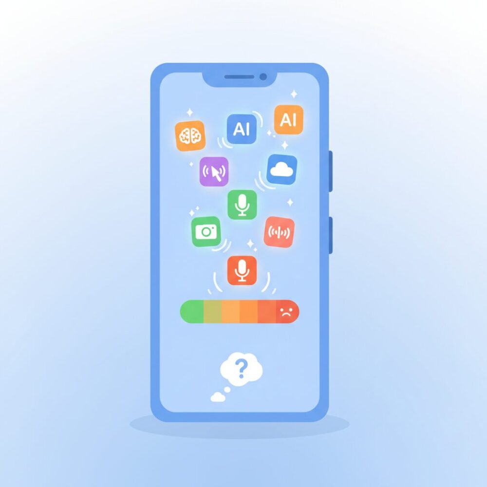 AI機能が増えるほど容量が減る理由 のイメージ