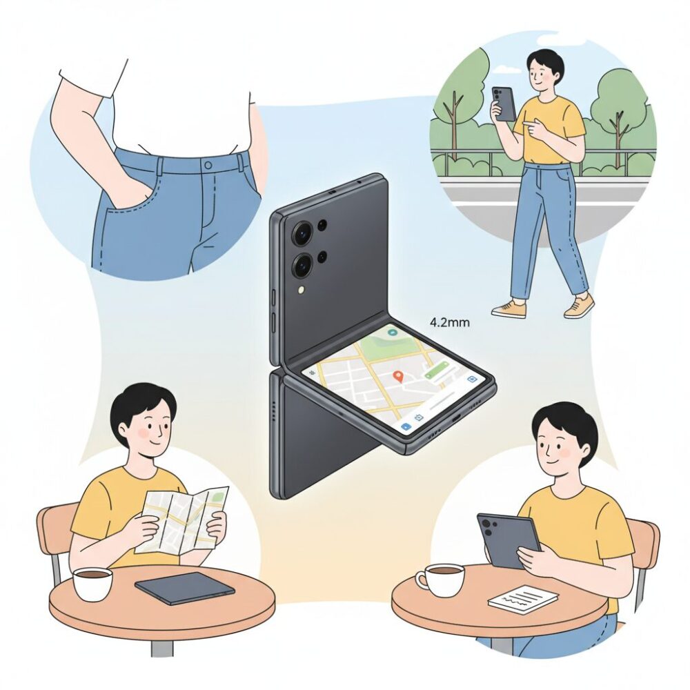 極薄4.2mm・軽量化がもたらす日常でのメリット のイメージ