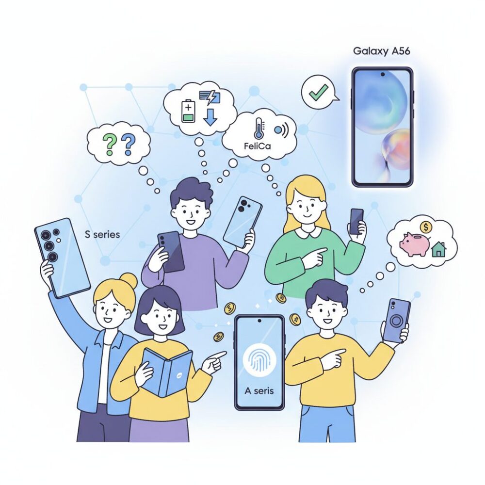 高すぎるスマホは不要？Galaxy A56が人気な理由 のイメージ