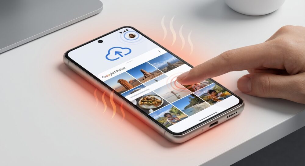 Googleフォトのクラウド同期が動作遅延を引き起こす仕組み のイメージ
