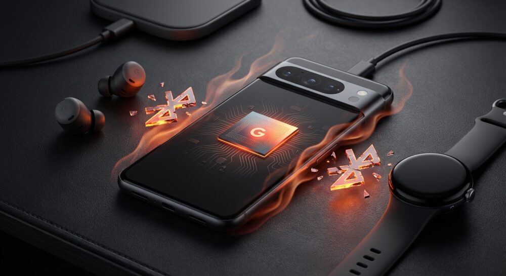 Tensor G3と発熱・処理負荷が接続に与える影響 のイメージ