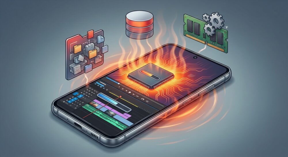 動画編集が重くなる本当の原因:熱・ストレージ・メモリ管理の三重ボトルネック のイメージ