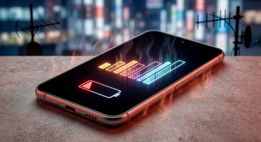 日本の5G環境（n79・Sub-6・SA）が発熱に与える影響 のイメージ