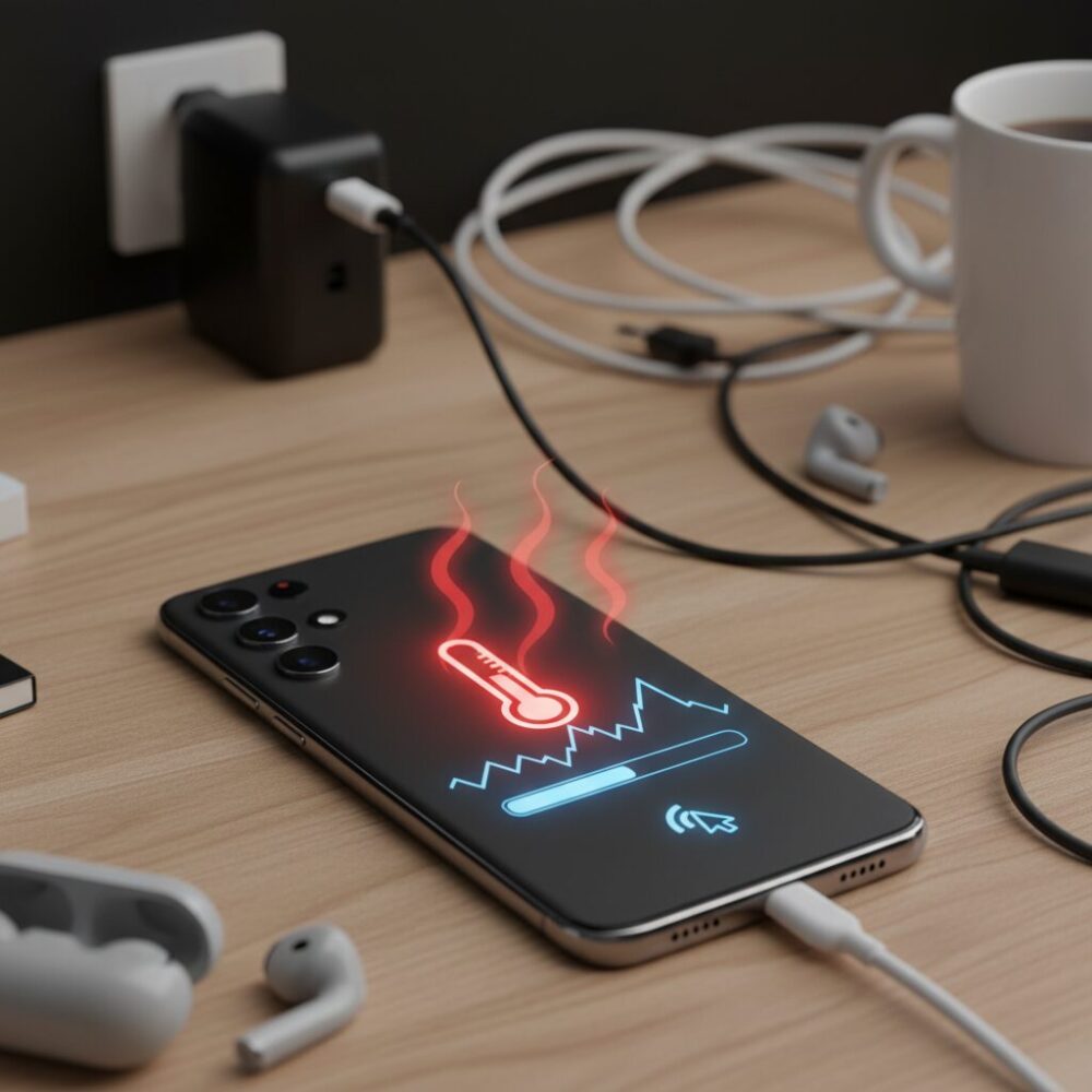 なぜ充電器がスマホの動作速度に影響するのか のイメージ