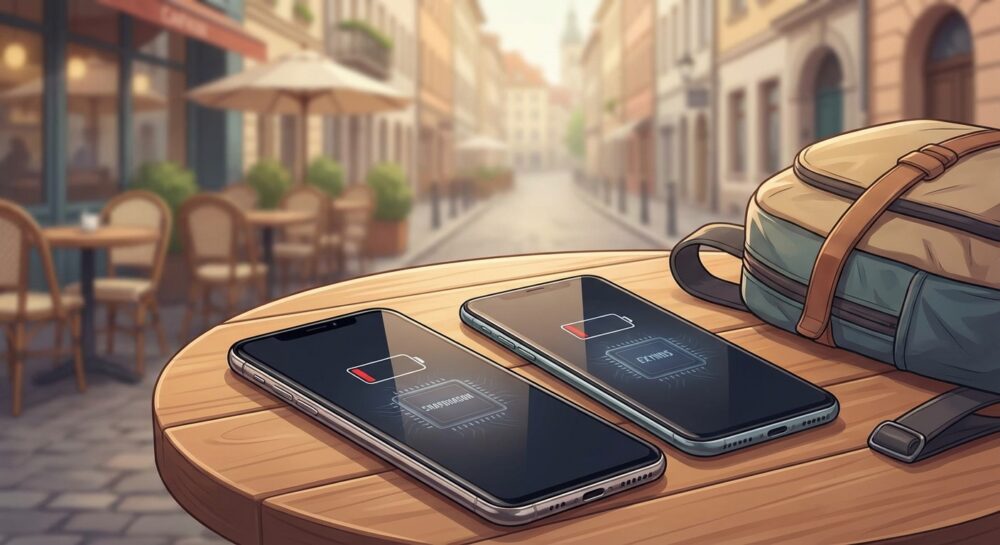 Snapdragon版とExynos版の違いが電池持ちに与える影響 のイメージ