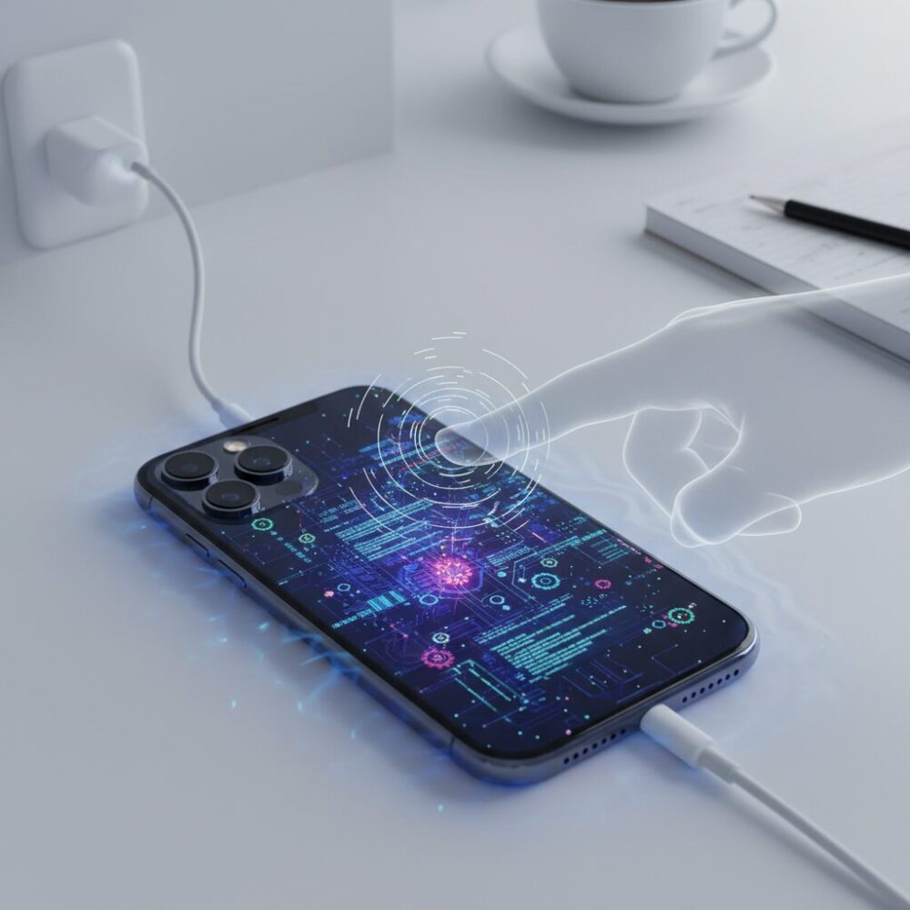 充電をきっかけに動き出すiOSの重たい裏側処理 のイメージ