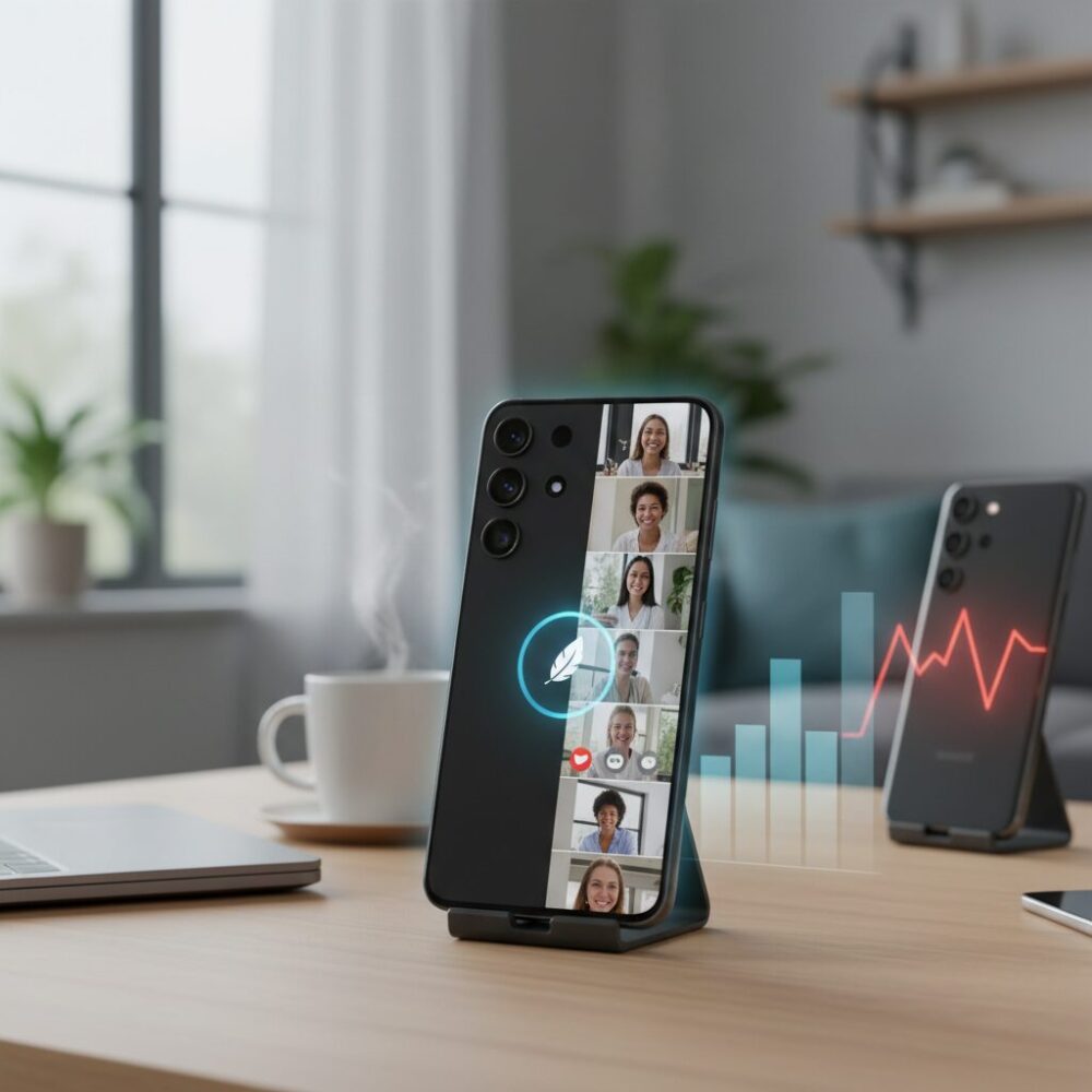 Galaxy独自のライトモードが会議を安定させる理由 のイメージ