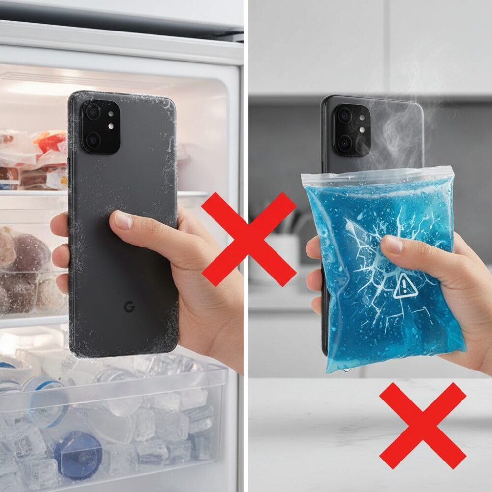 やってはいけない冷却方法とその危険性 のイメージ