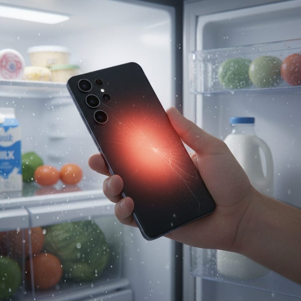 防水スマホでも冷蔵庫が危険な理由 のイメージ