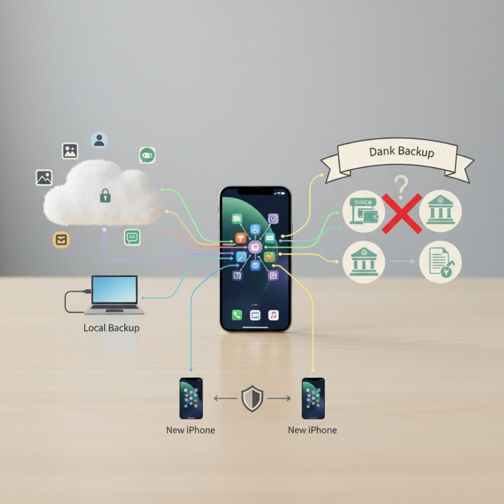 iPhone 15で考えるべきバックアップの全体設計 のイメージ