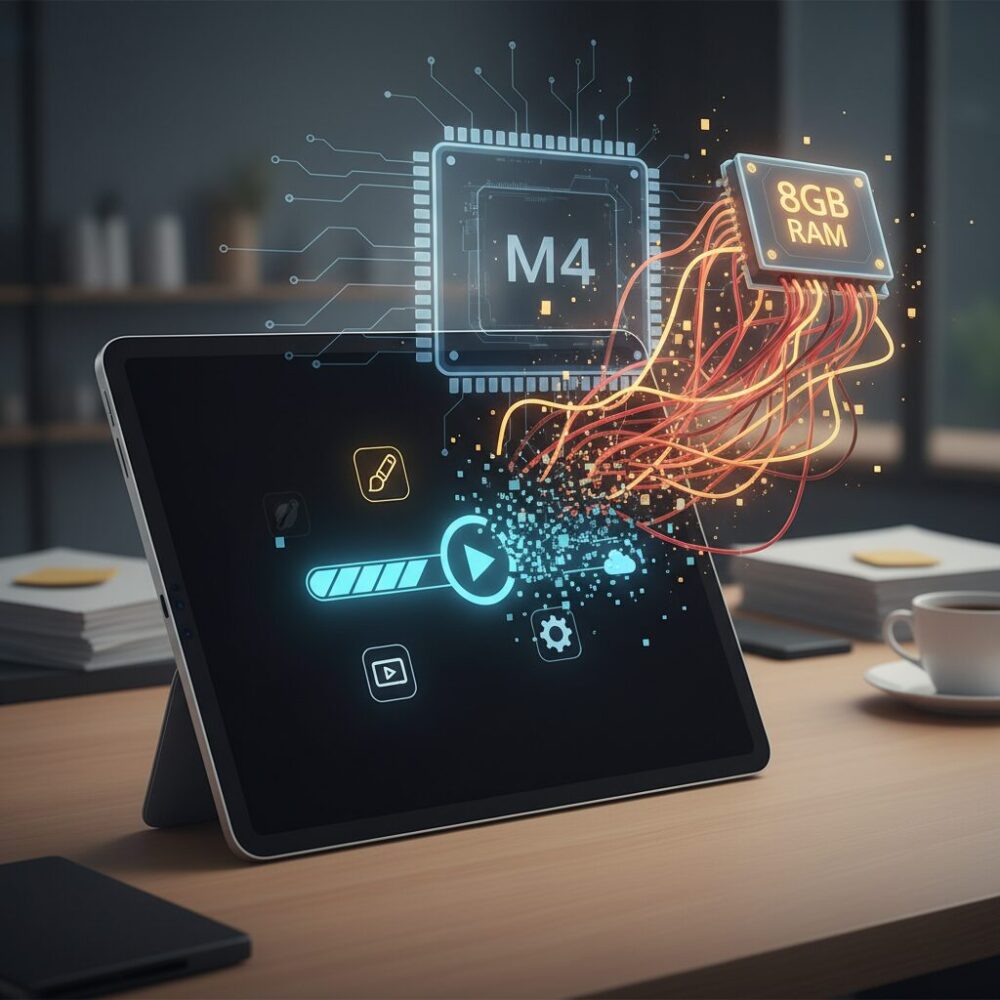 8GBメモリモデルで起きやすいパフォーマンス低下 のイメージ