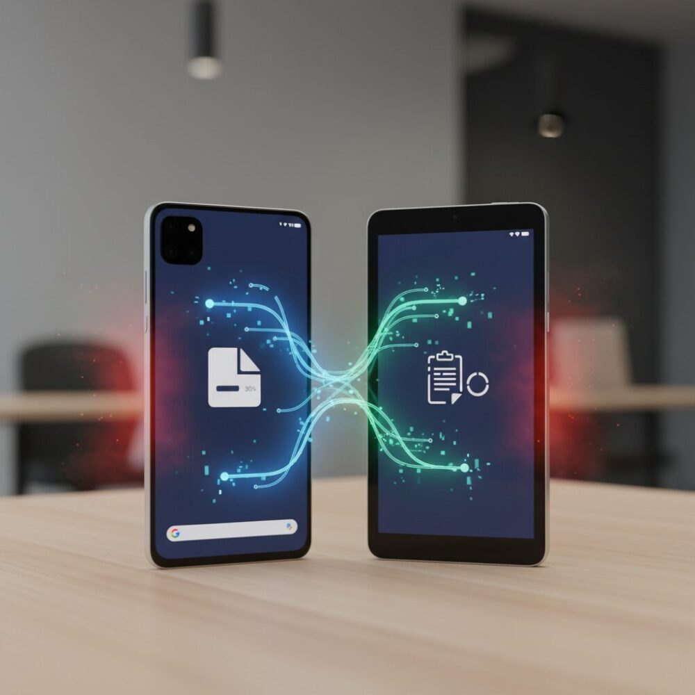 Quick Shareやクロスデバイス機能が裏で行っていること のイメージ