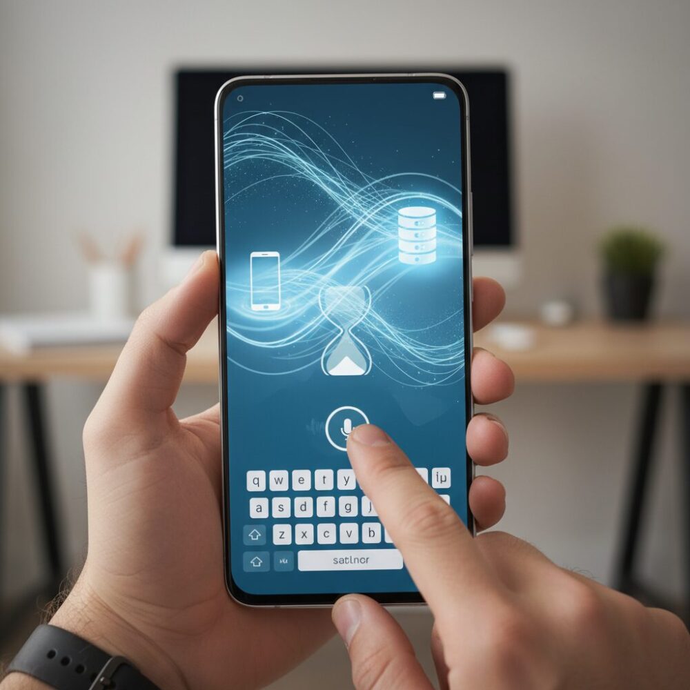 クラウド通信が生む待ち時間とキーボードの違い のイメージ