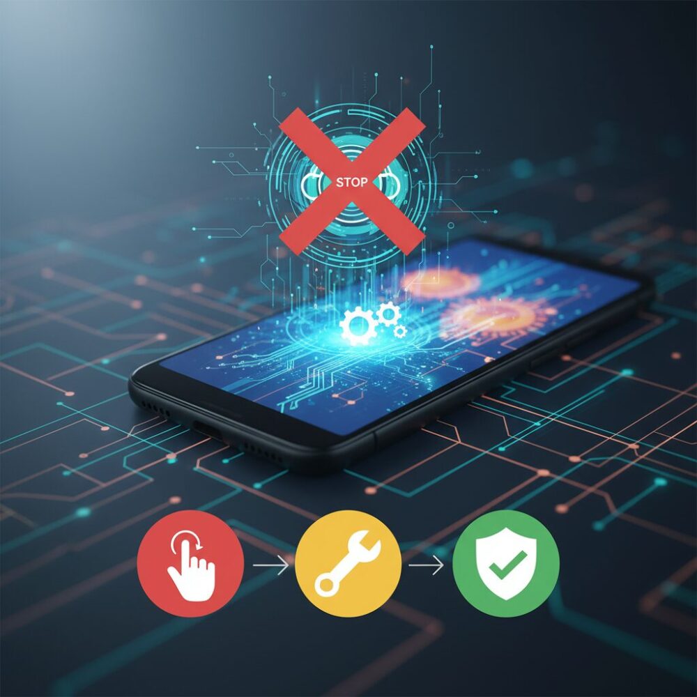 必ず守りたい正しい手順：強制停止が先な理由 のイメージ